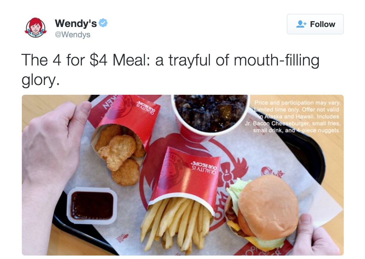 Wendy's $4 Tweet